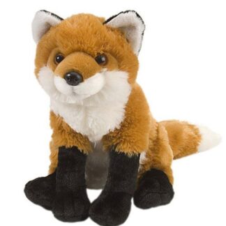 Átölelhető élethű ülő plüss vörös róka, 27 cm