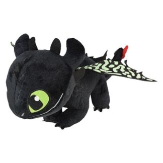 Így neveld a sárkányodat: Fogatlan, az éjfúria plüss sárkány sötétben világító foszforeszkáló szárnyakkal, 29 cm