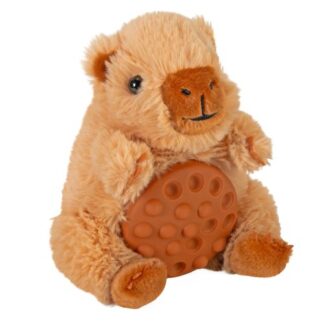 Ülő barna capybara vízidisznó plüss, stresszoldó nyomkodható buborékokkal, 19 cm (Wild Republic, Poppykins)