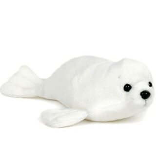 Élethű fehér plüss fóka, 23 cm (Semo)