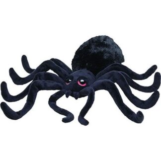 Élethű fekete özvegy plüss pók piros szemekkel, 30 cm (Nature Planet)