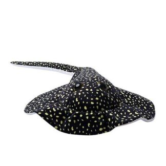 Élethű óriás fekete-sárga foltos plüss rája, 105 cm (Nature Planet)