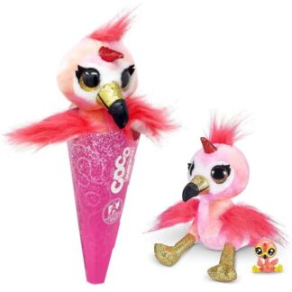 COCO Surprise Fantasy: Hop, tölcséres csillogó szemű flamingókornis plüss (Zuru)