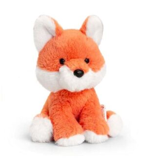 Vörös-fehér ülő plüss róka, 14 cm (Keel Toys, Pippins)