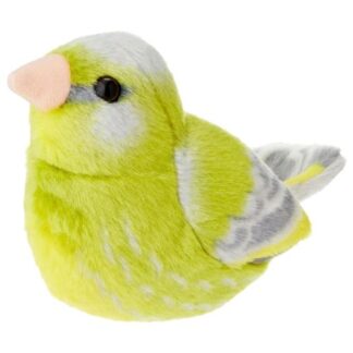 Élethű plüss zöldike madár hanggal, 14 cm (Wild Republic)