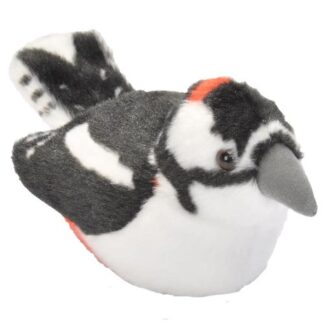 Élethű plüss fakopáncs madár hanggal, 14 cm (Wild Republic)