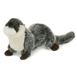 Élethű szürke plüss vidrakölyök, 28 cm (Semo)