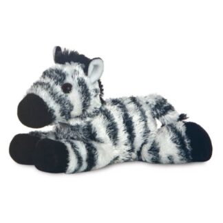Zany, a fekvő plüss zebra, 20 cm (Aurora, Mini Flopsies)