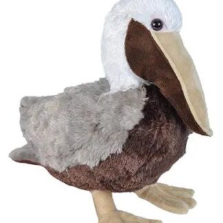 Élethű, álló, barna plüss pelikán 32 cm (Wild Republic)