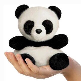 Bamboo, a tenyérnyi, ülő plüss bébi panda, 13 cm (Aurora, Palm Pals)