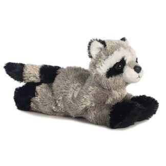 Rascal, a fekvő plüss kölyök mosómedve, 20 cm (Aurora, Mini Flopsies)