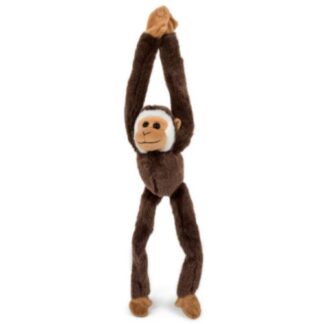 Mágneses hosszúkezű, hosszúlábú sötétbarna plüss gibbon majom, 43 cm (Semo)