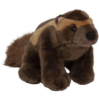 Élethű, ülő plüss rozsomák torkosborz, 20 cm (Nature Planet)