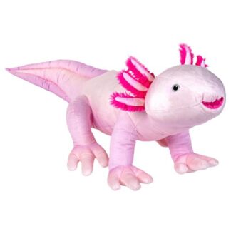 Élethű, óriás XXL méretű rózsaszín plüss axolotl, 76 cm (Wild Republic)