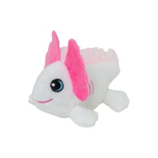 Fekvő, maroknyi, rózsaszín plüss babzsák axolotl, 10 cm Nature Planet, Beans)