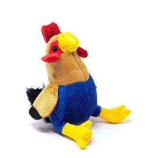 Színes, ülő plüss kiskakas, 20 cm (Cornelissen)