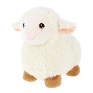 Fehér, álló plüss bárány, 18 cm (Keel Toys, Keeleco)