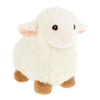 Fehér, álló plüss bárány, 25 cm (Keel Toys, Keeleco)