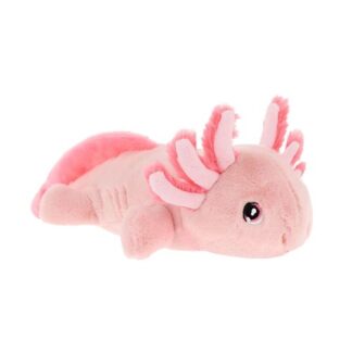 Fekvő, rózsaszín plüss axolotl, 25 cm (Keel Toys, Keeleco)