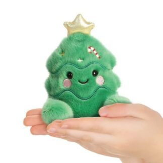 Ülő, tenyérnyi plüss karácsonyfa, 13 cm (Aurora, Palm Pals)