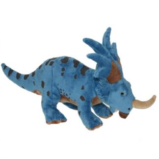 Élethű, kék színű Styracosaurus plüss dinoszaurusz, 39 cm (Cornelissen)