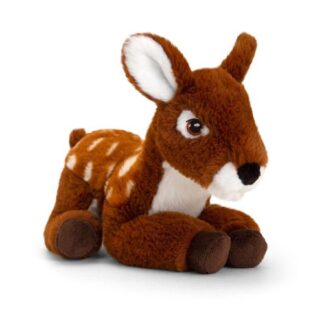 Élethű, fekvő plüss őzike, 22 cm (Keel Toys, Keeleco)